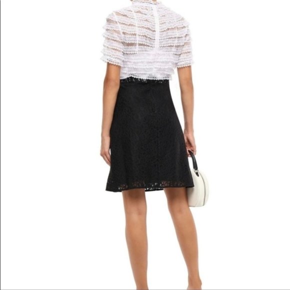 Sandro Helsinki Bow-detailed Organza And Lace dress xs 2 - Picture 3 of 15